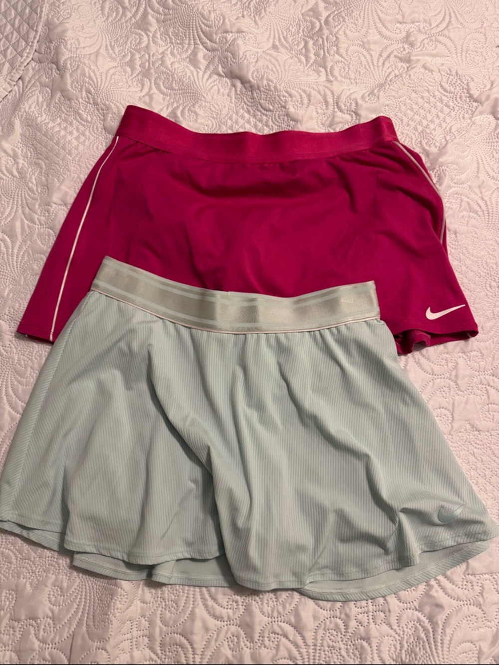 Nike Hot Pink and Mint Athletic Skorts Duo